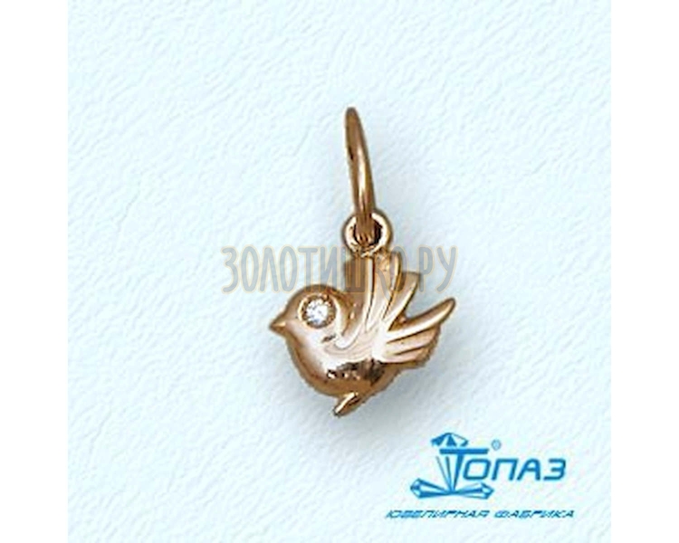 Подвеска птичка топаз
