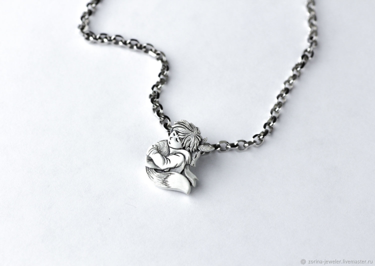 Подвеска маленький принц серебро