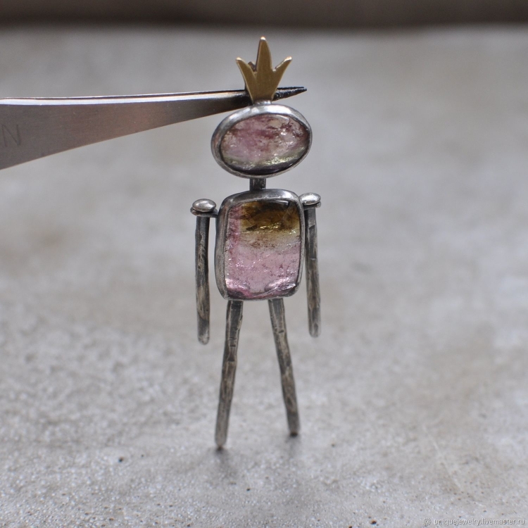 Кулон маленький принц серебряный