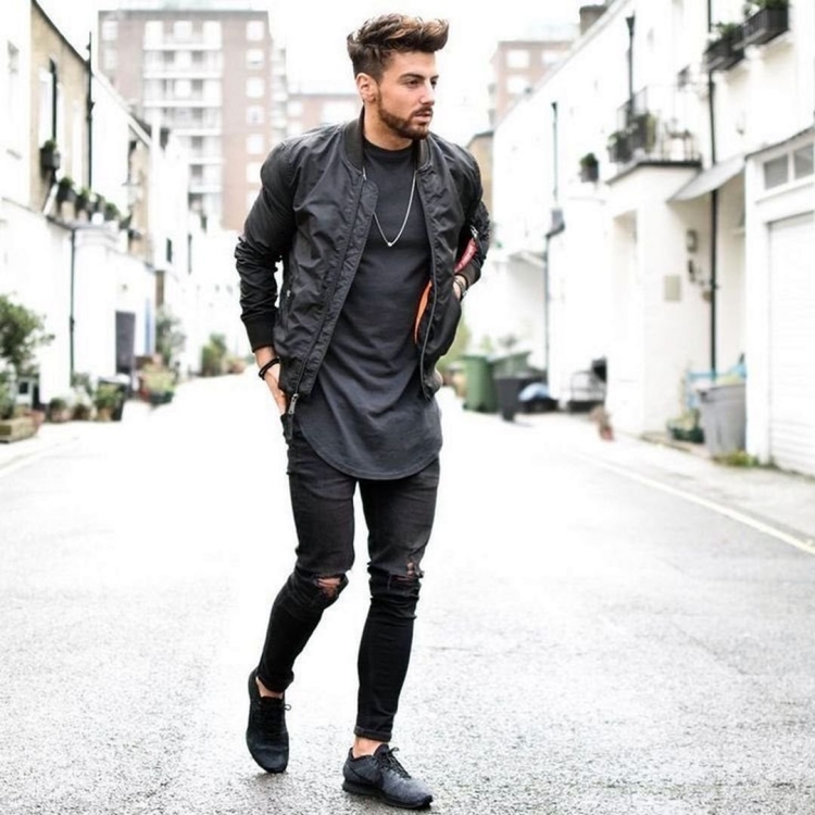 Лук тотал Блэк мужской бомбер