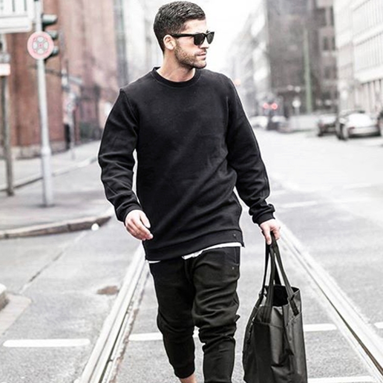 Худи оверсайз черная Street Style