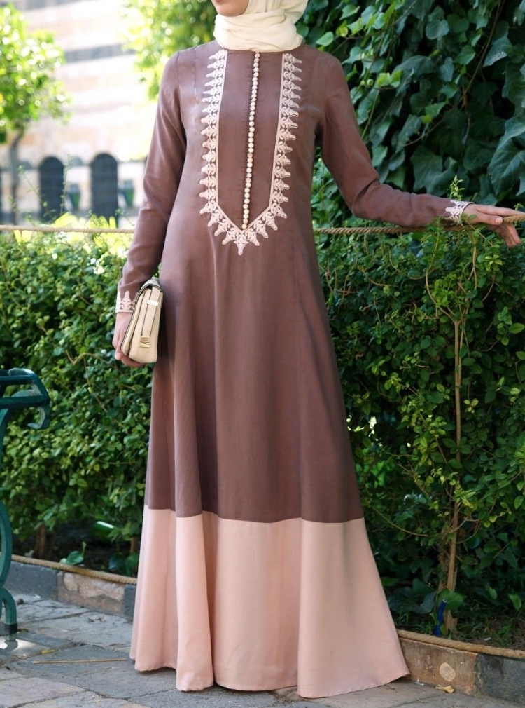 Комбинированные мусульманские платье