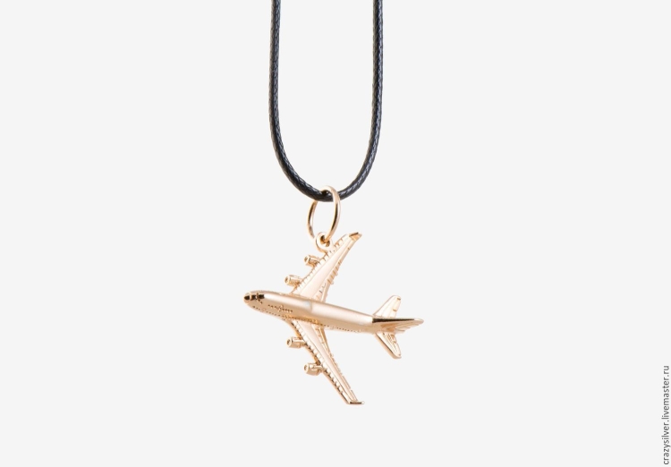 Подвеска кулон самолет