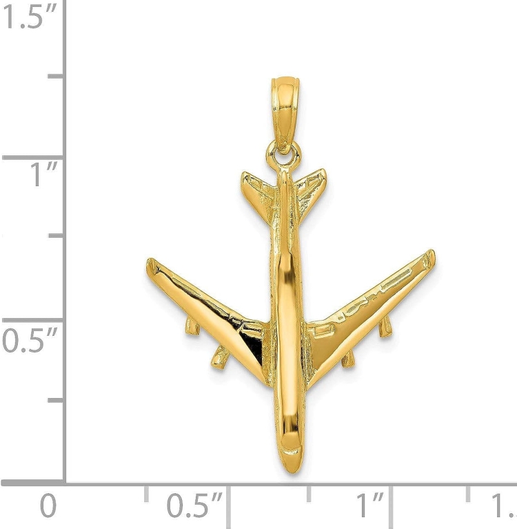 Золотой кулон самолет
