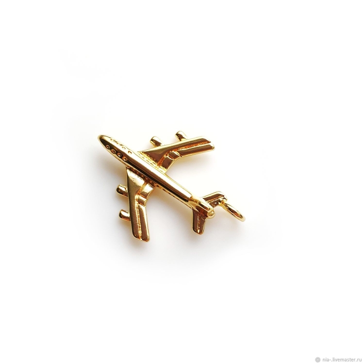 Подвеска самолет золото