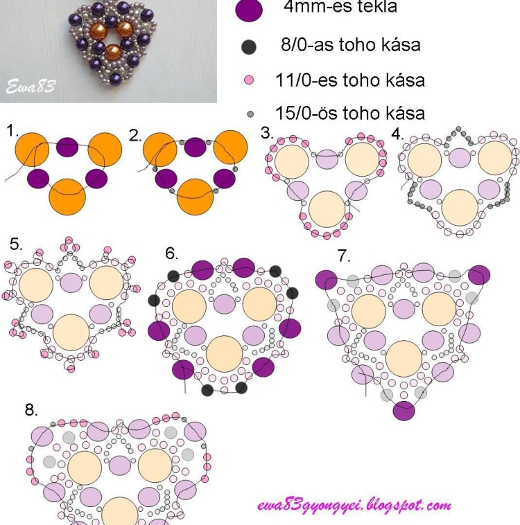 Схемы плетения брошей из бисера и бусин