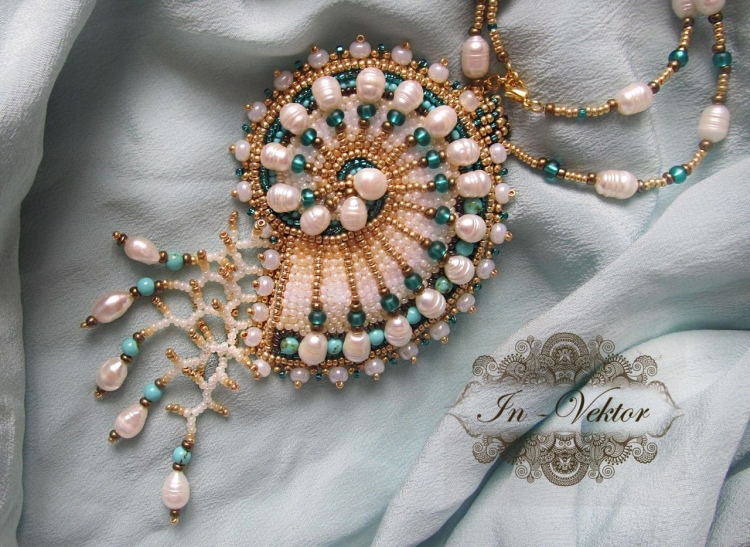 Оплетение ракушки бисером