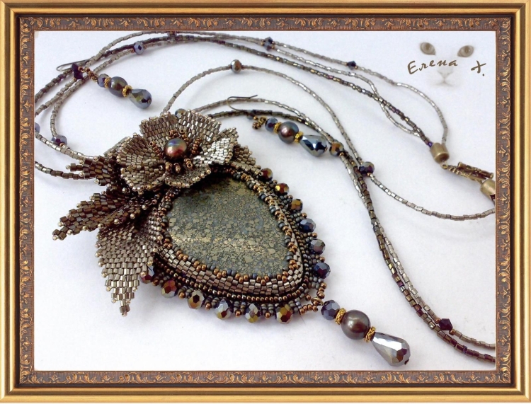 Украшения вышитые бисером и камнями мастер класс