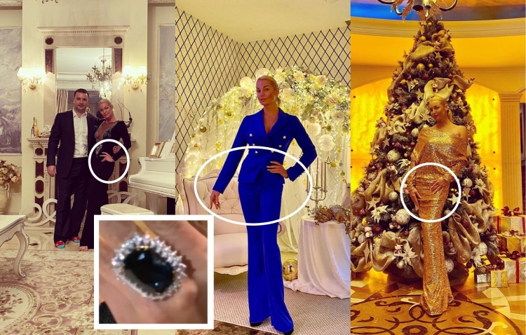 Кольцо Волочковой с турмалином Параиба