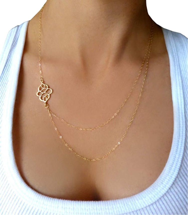 Золотая цепочка на шее