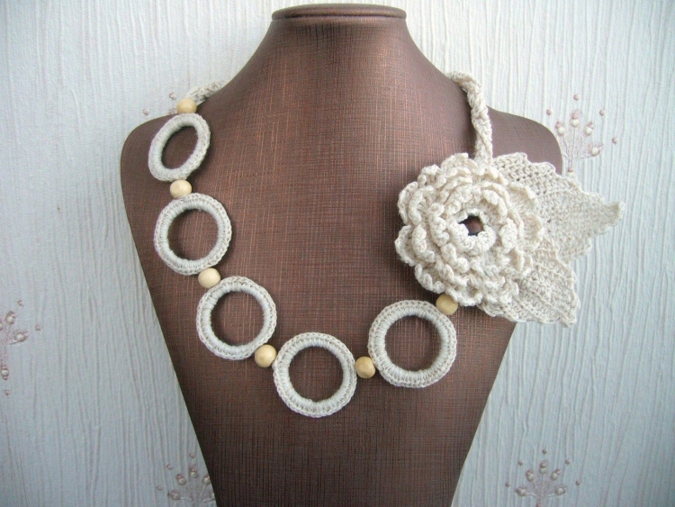 Украшение на шею крючком мастер класс
