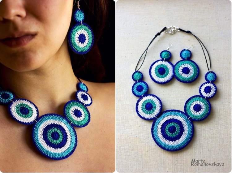 Вязаные украшения крючком