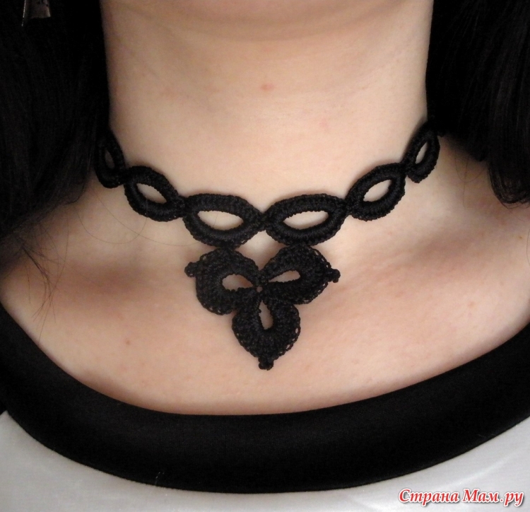 Украшение на шею крючком мастер класс