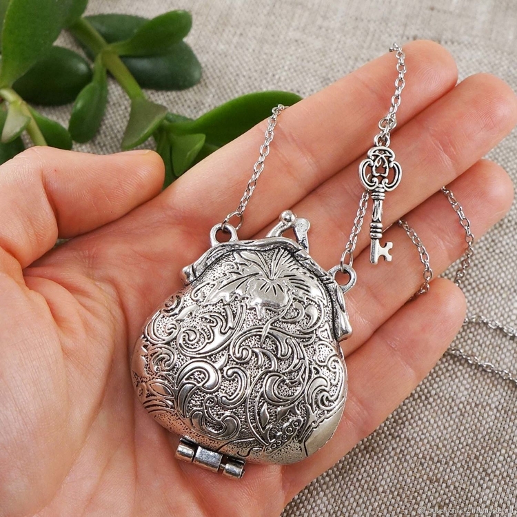 Кулон сумочка серебро Винтаж