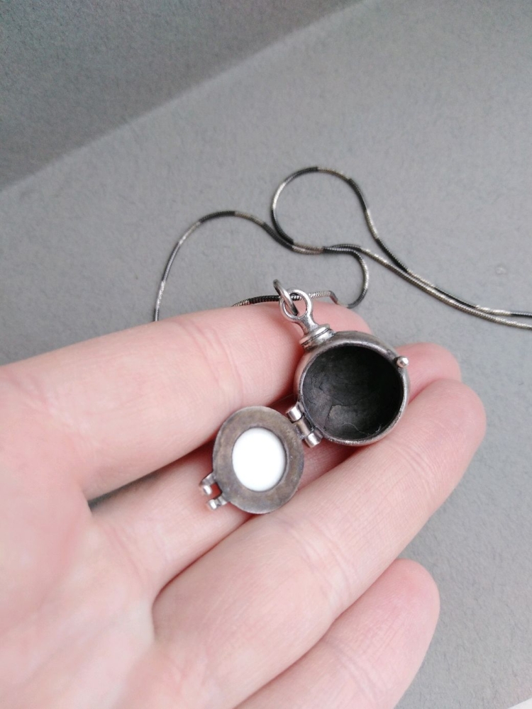 Кулон тайник с ложкой серебро