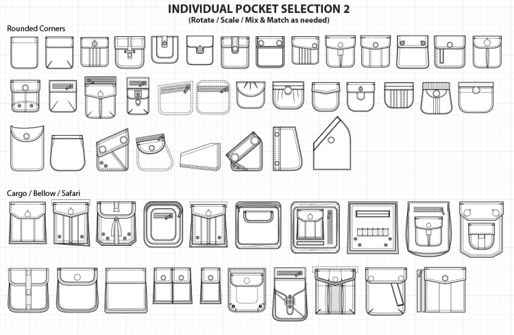 Накладные карманы