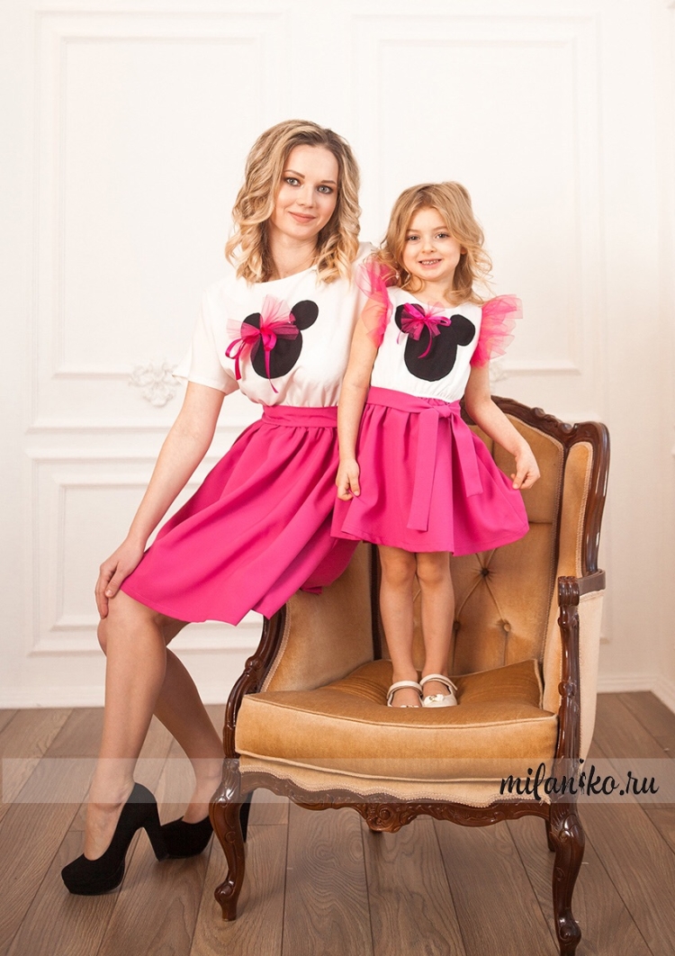 Платья Фэмили лук для мамы и Дочки