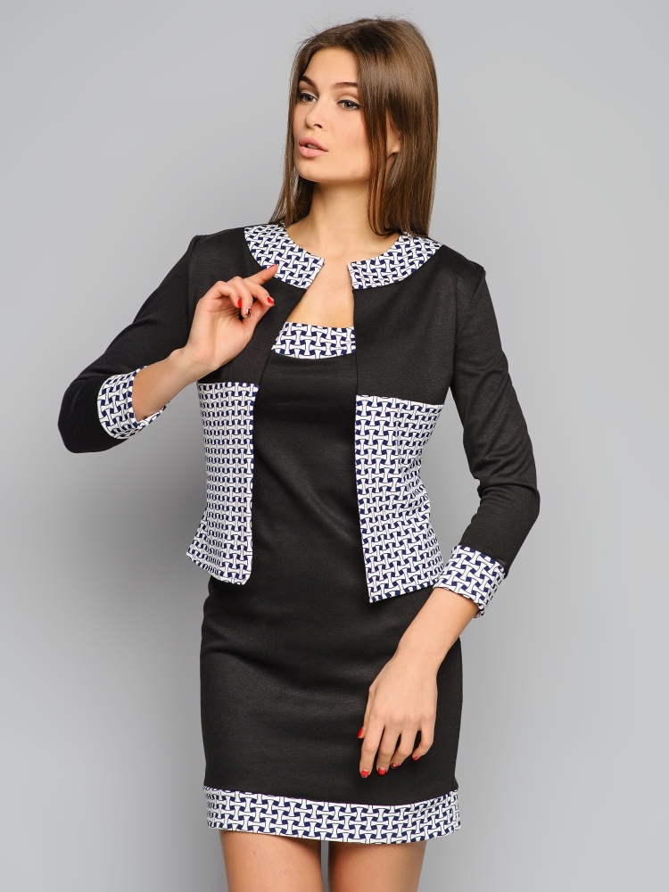 Комбинированное платье