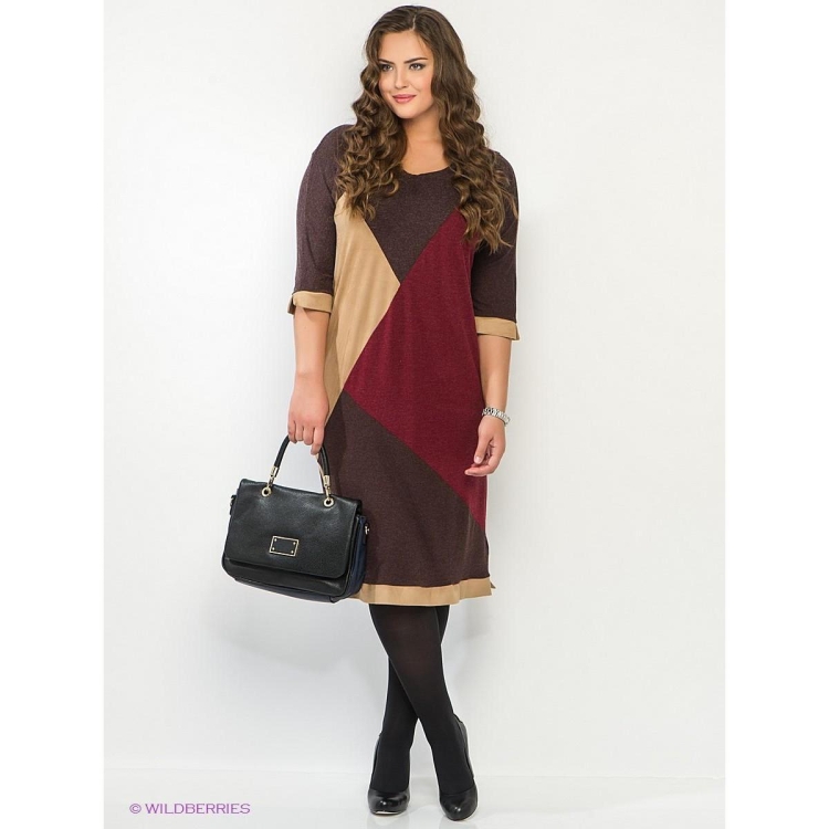 Комбинированные черные платья