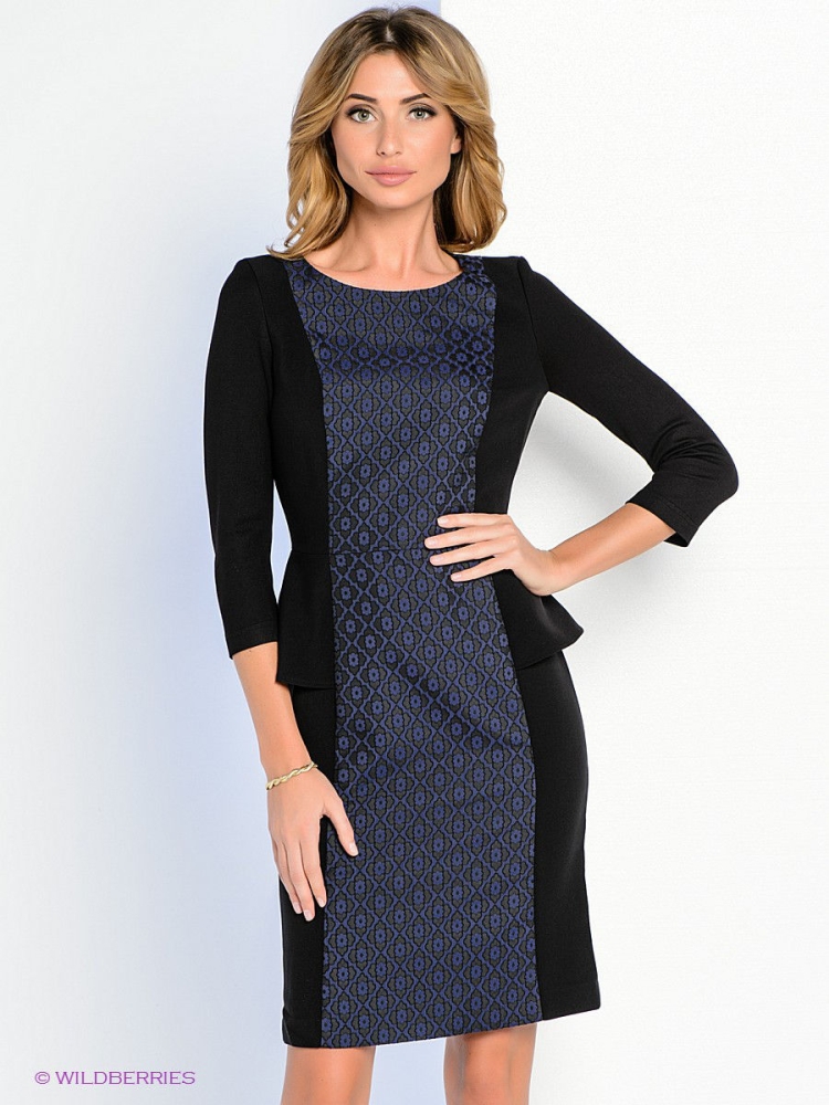 Комбинированные трикотажные платья