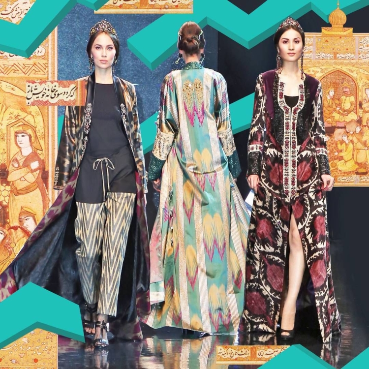 Узбекский икат представлен на неделе высокой моды