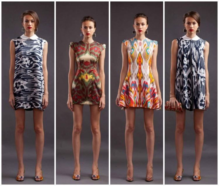 Платье Хан-атлас икат