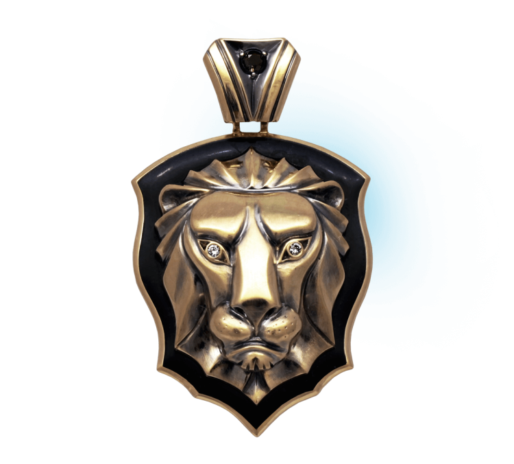 Мужская подвеска Лев