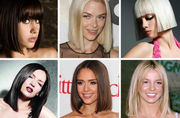 Стрижка прямой срез с челкой