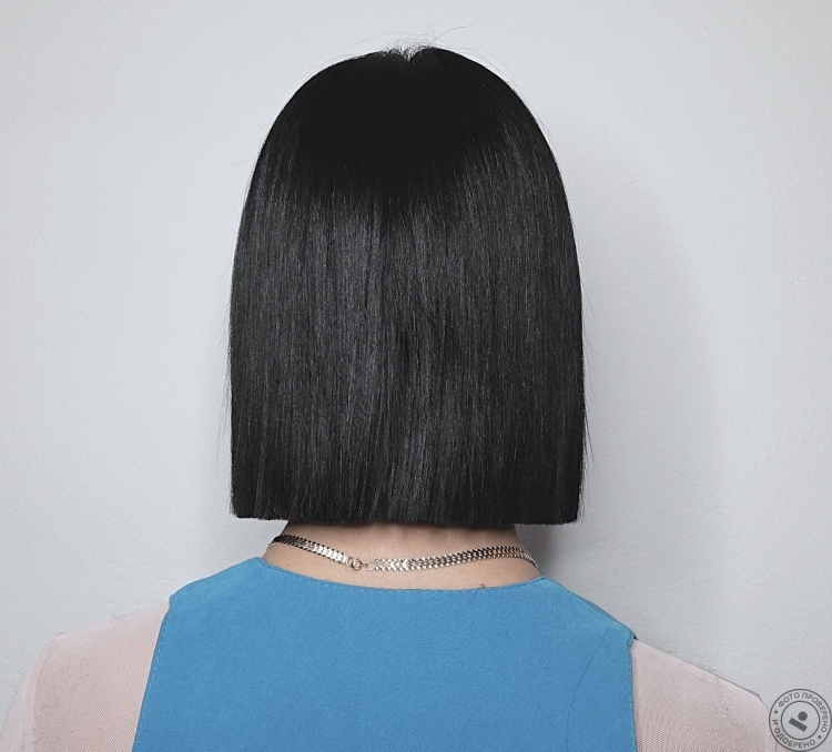 Стрижка удлиненное каре ровный срез