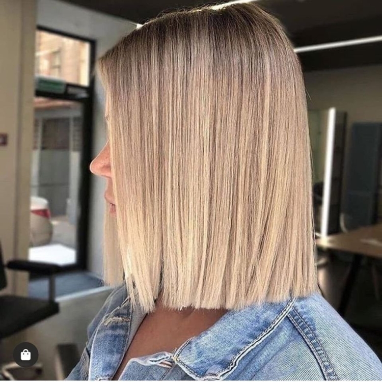 Удлиненное каре блонд 2022