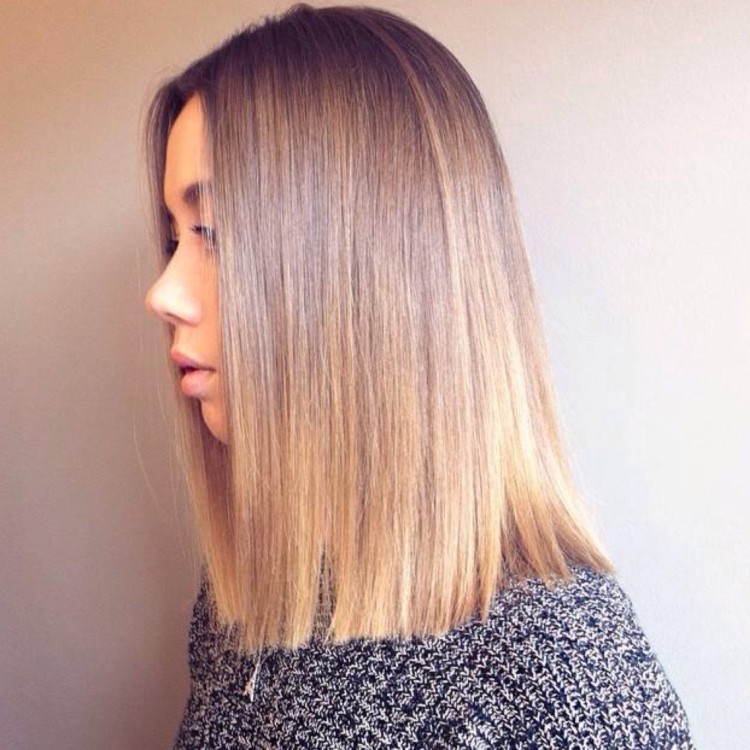 Стрижка удлинённое каре прямой срез