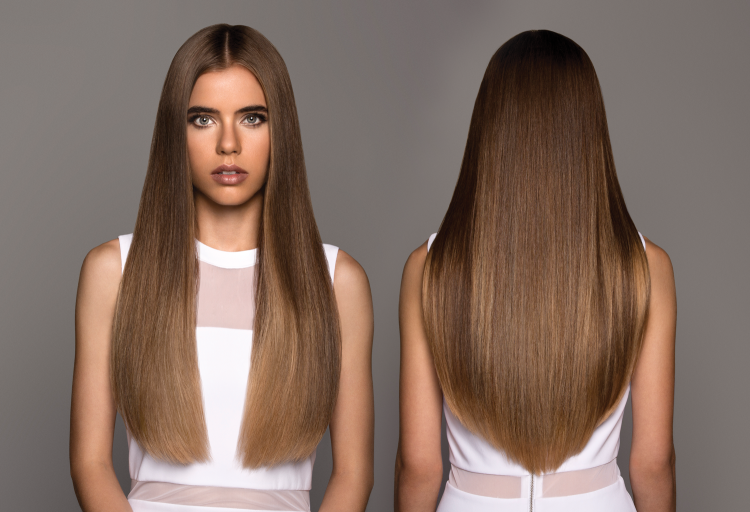 Срез на длинных волосах