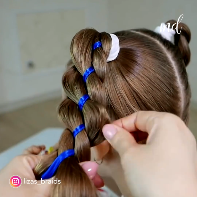 Причёски для девочек в школу пошагово с резиночками