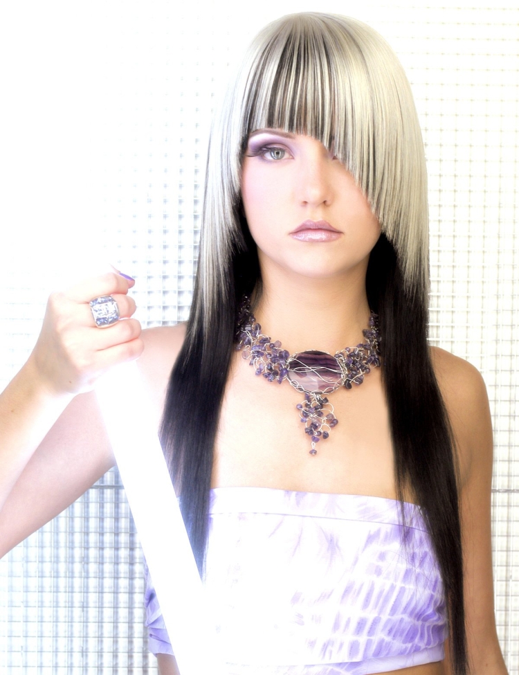 Окрашивание волос верх светлый низ темный