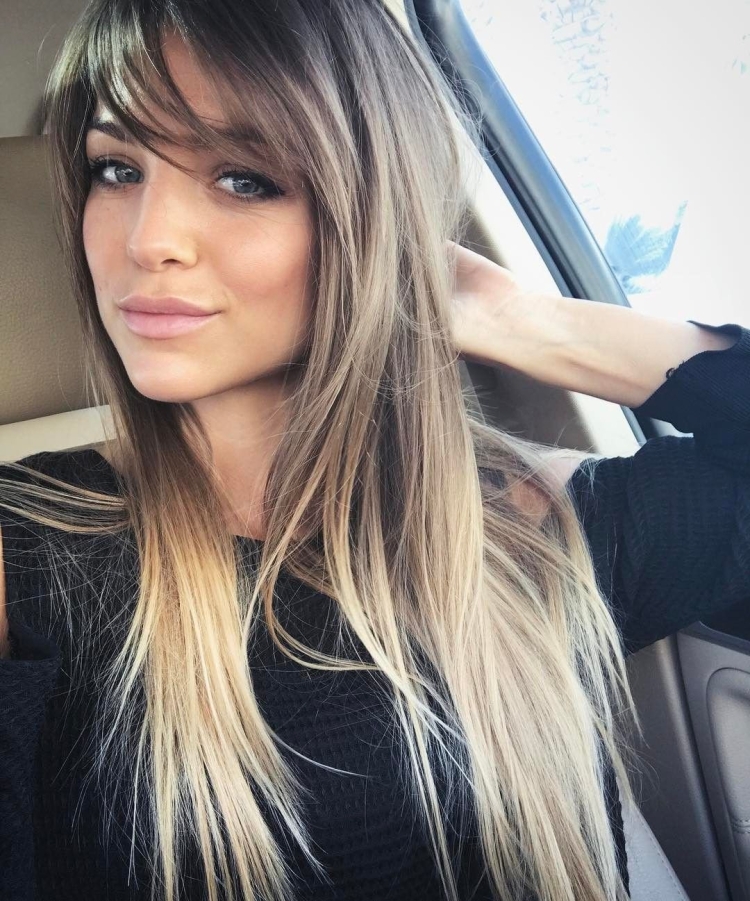 Мелирование и балаяж с челкой