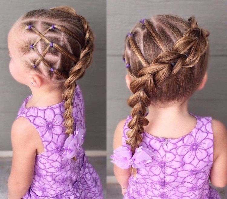 Причёски для девочек на средние волосы
