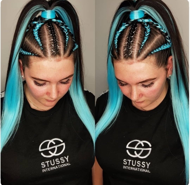 Косы с канекалоном брейды в хвост