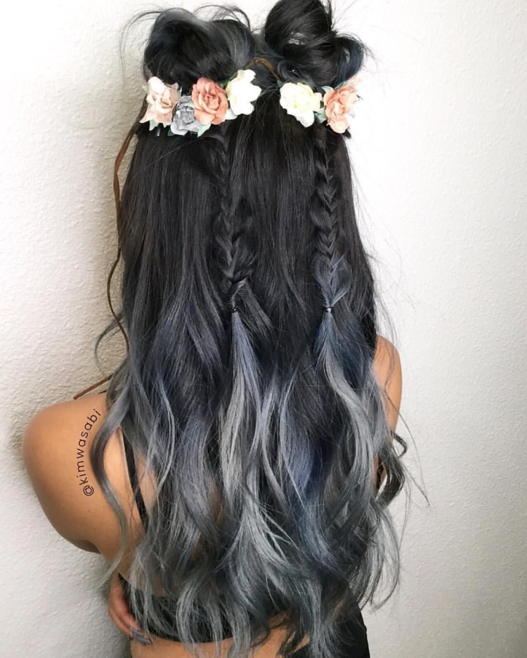 Прически на черные волосы