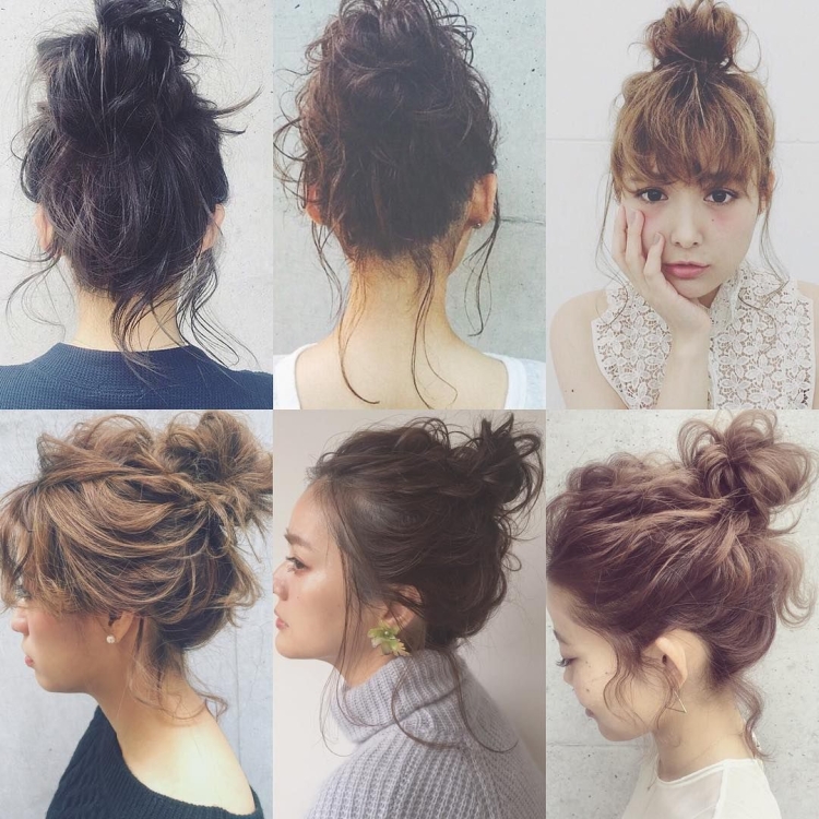 Ванильный пучок на длинные волосы