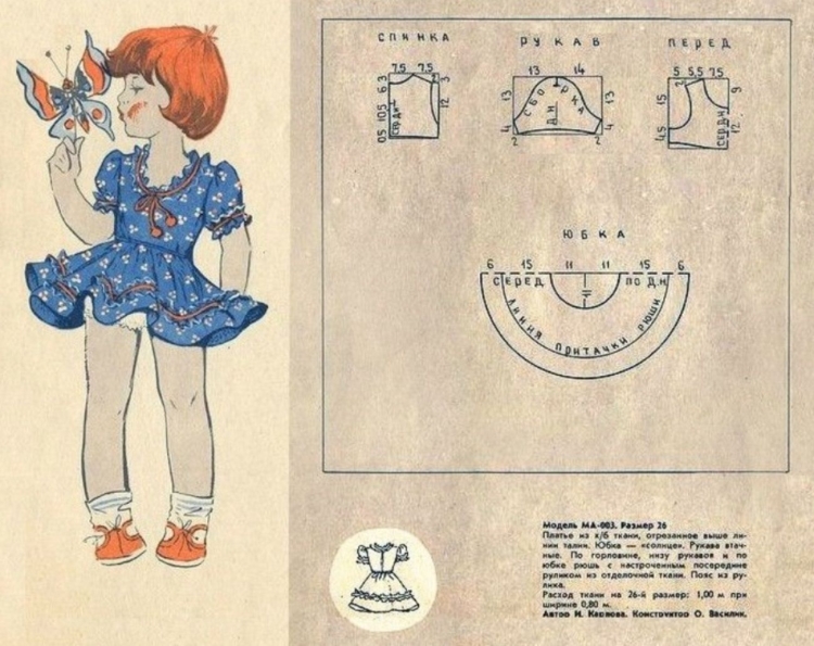 Детское платье 50-х годов