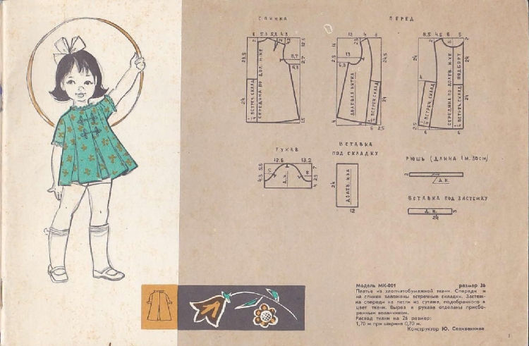 Винтажное платье с оборками