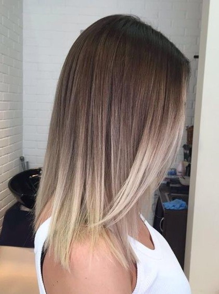 Окрашивание балаяж на русые средние волосы