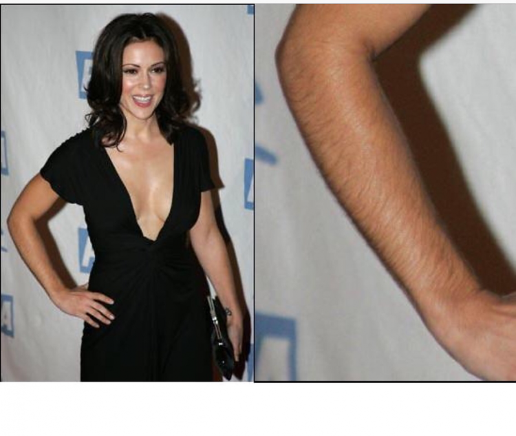 Волосатые руки Алисии Милано