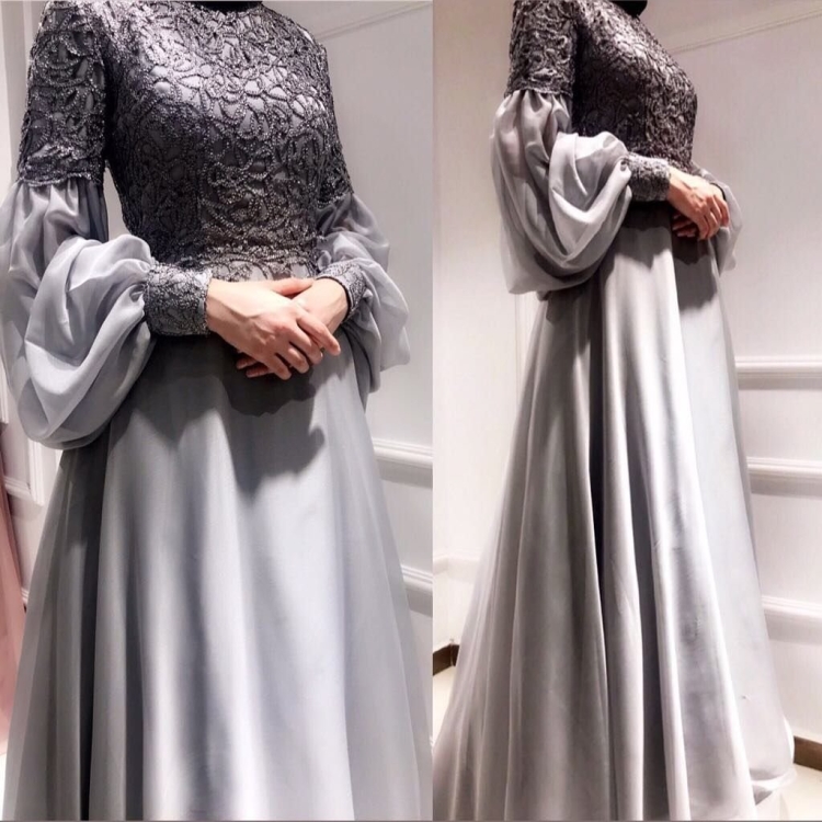 Серое платье мусульманское