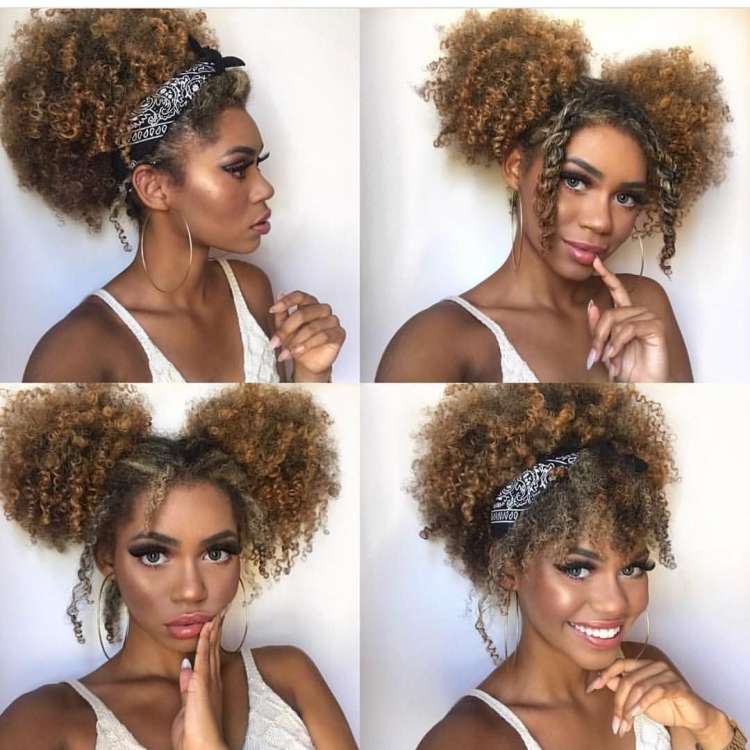 Прически на афро кудри