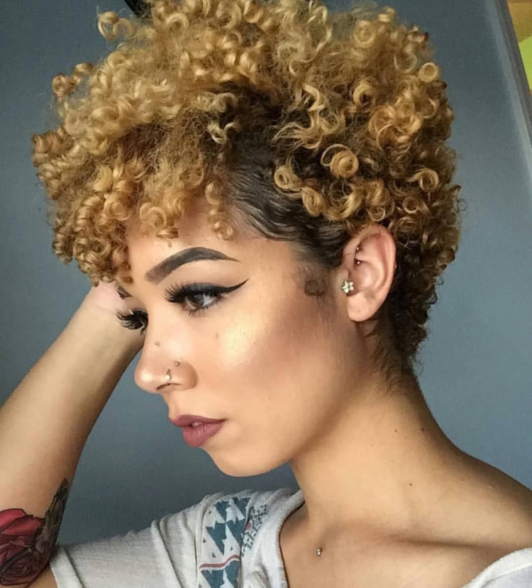 Афро кудри на очень короткие волосы