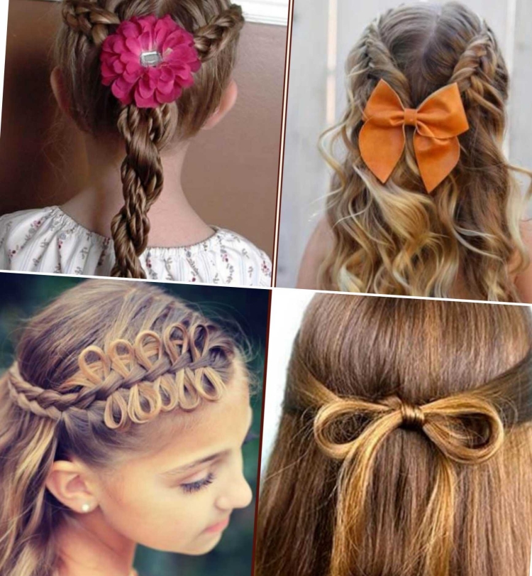 Причёски для девочек на средние волосы на день рождения