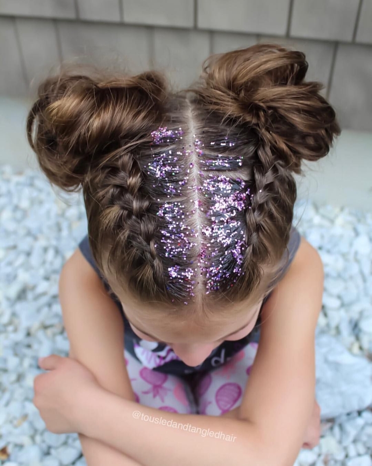 Детские прически с шишкой