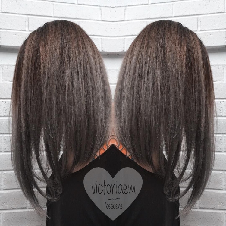 Балаяж на прямые волосы