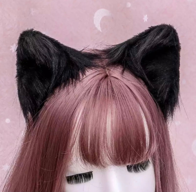 Ушки кошачьи на заколках